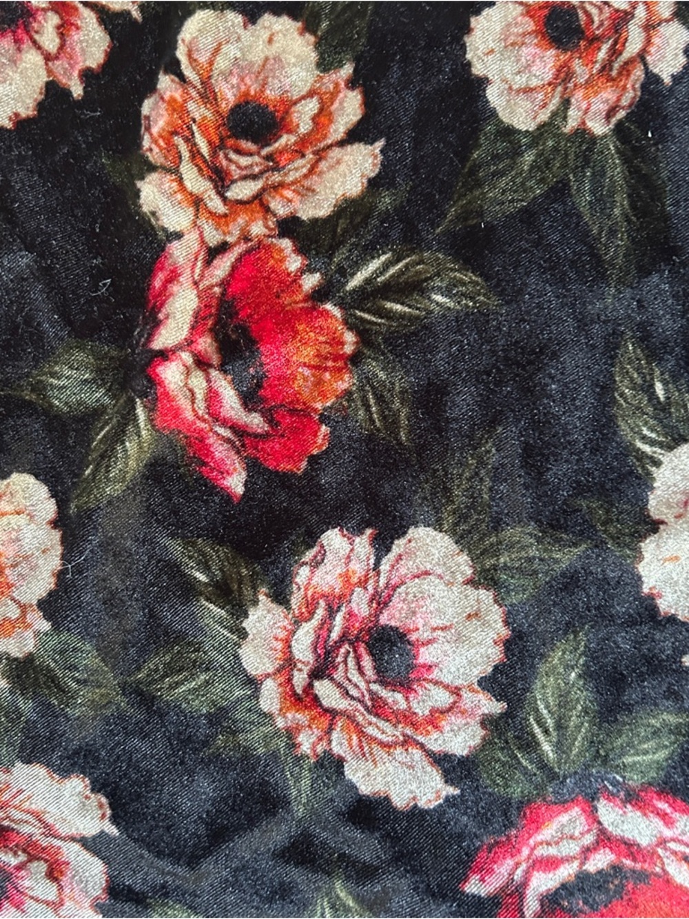 Torrid floral velvet off shoulder blouse - Picture 3 of 4
